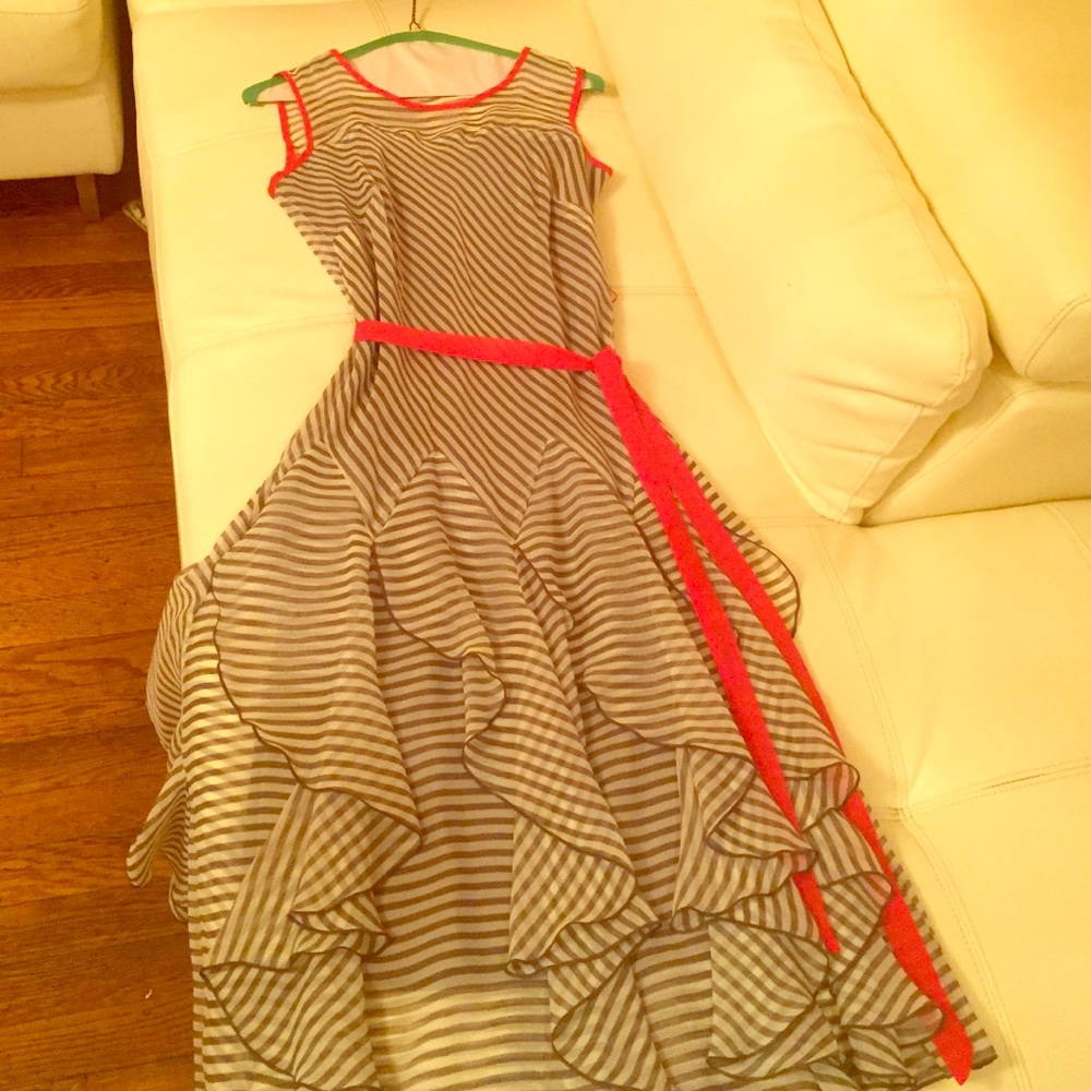 Pink and Grey Bethany cocktail dress