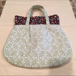 Handmade, green/brown purse.