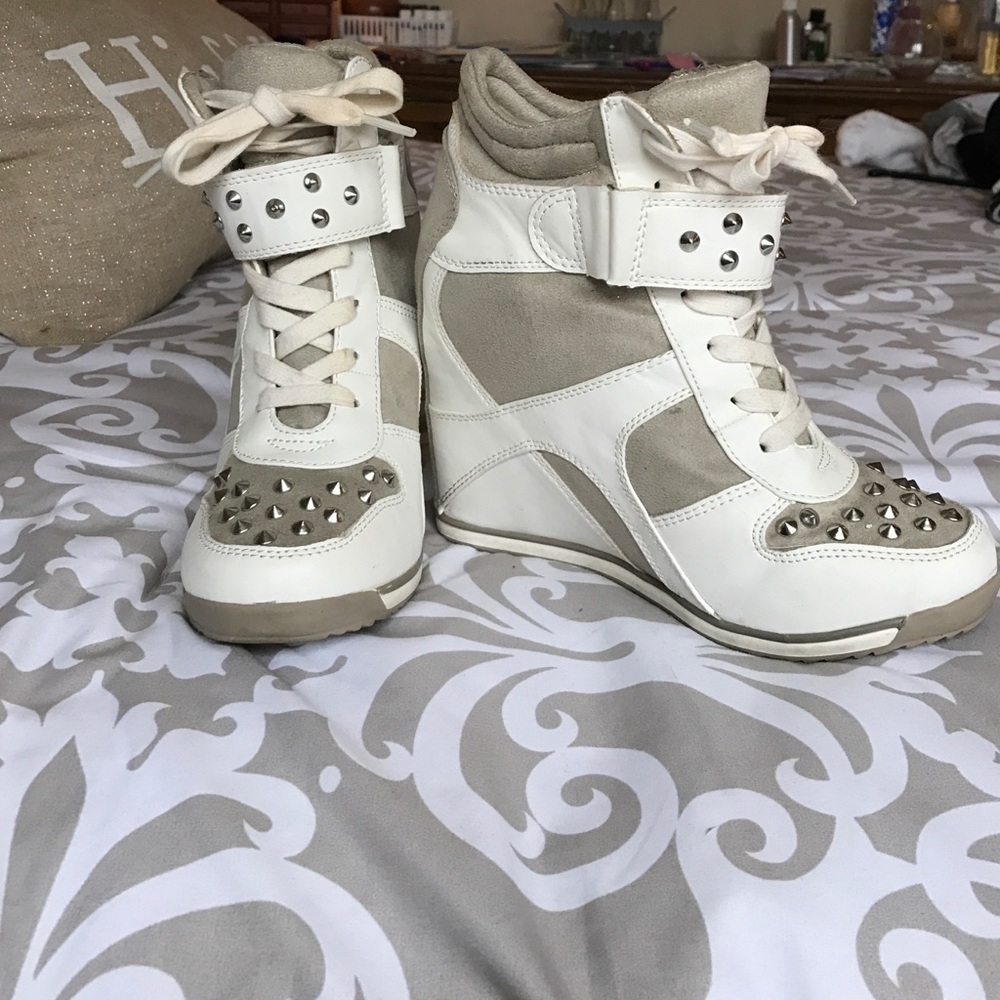 Studded Platform Sneaker Heals