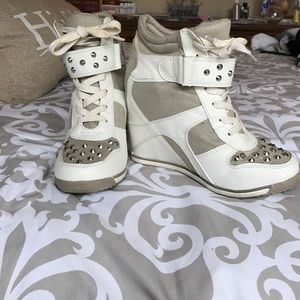 Studded Platform Sneaker Heals