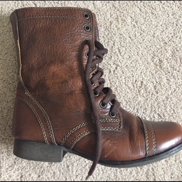 Steve Madden Troopa boots size7 brown leather - Picture 2 of 4