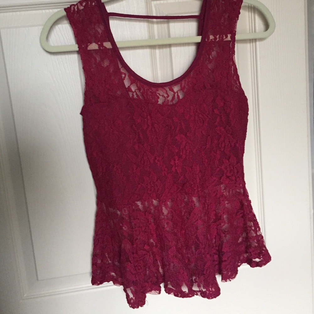 Sweetheart front lacy top