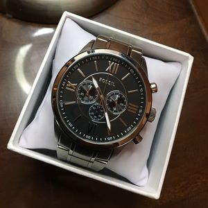 Men's Fossil Steel Chronograph w/ Black Dials
