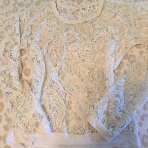 Shimmer sparkle lace sweater