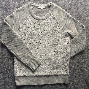 Madewell bouclé sweater, gray XS