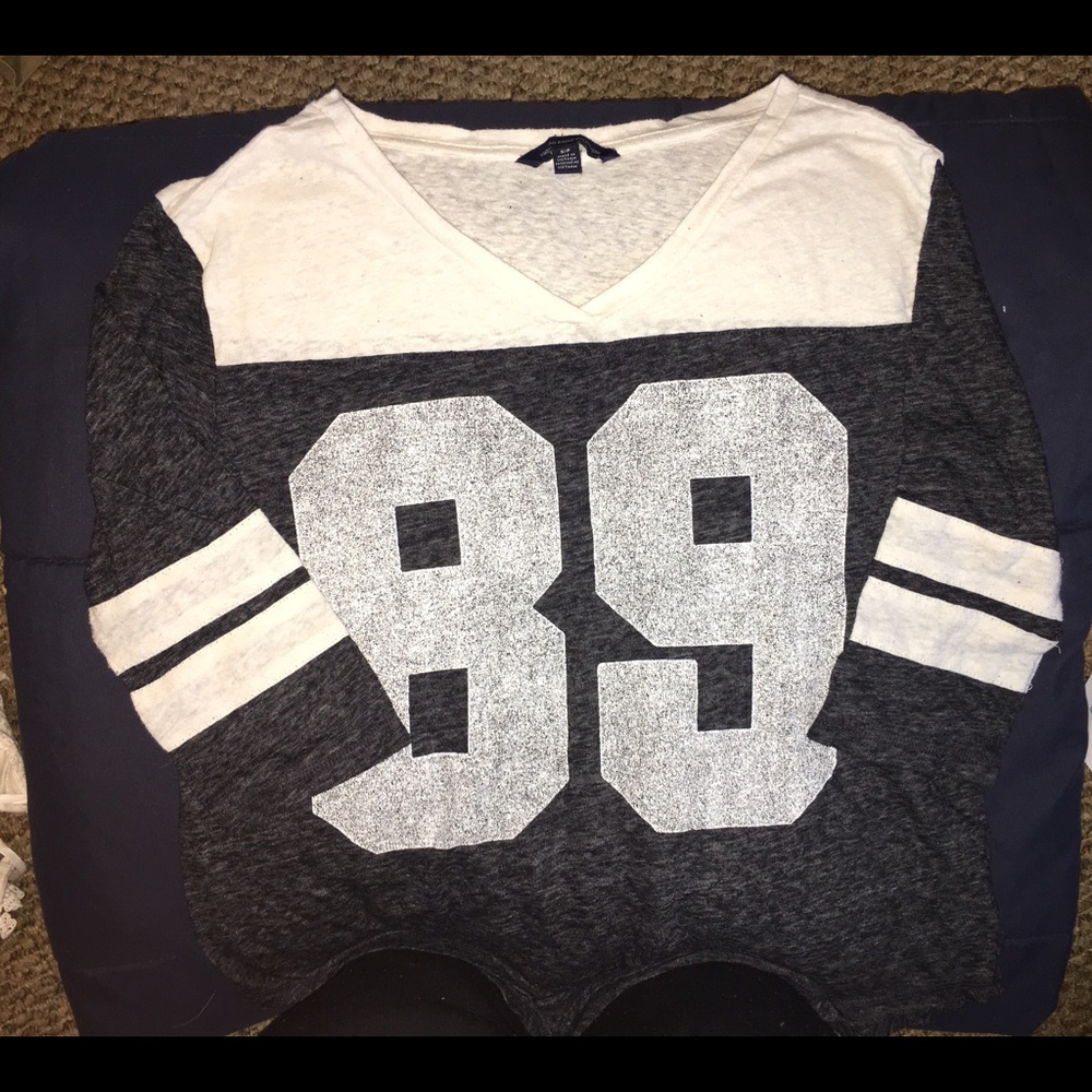 American eagle jersey tee quarter sleeve