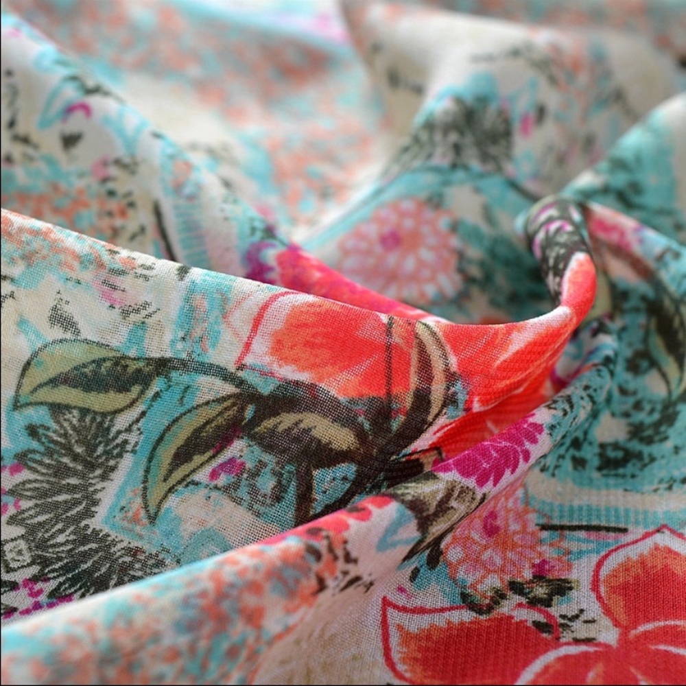 💠BOGO50% OFF!💠NWT FLORAL KIMONO SWIM COVER UP - Picture 4 of 6