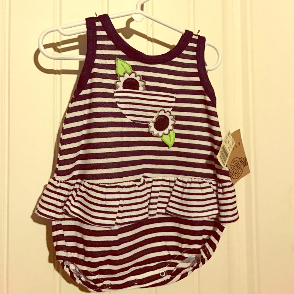 Denim republic tank bodysuit 12 months NWT