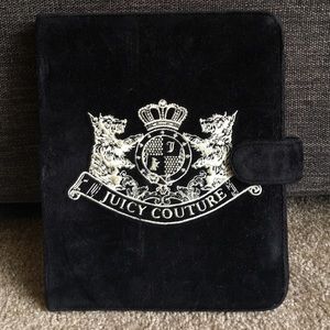 Like new black velour Juicy Couture iPad case