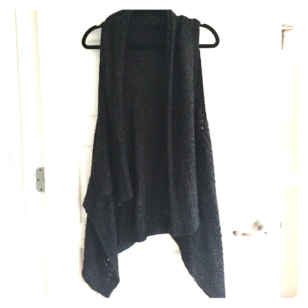 Long Navy Knit Vest