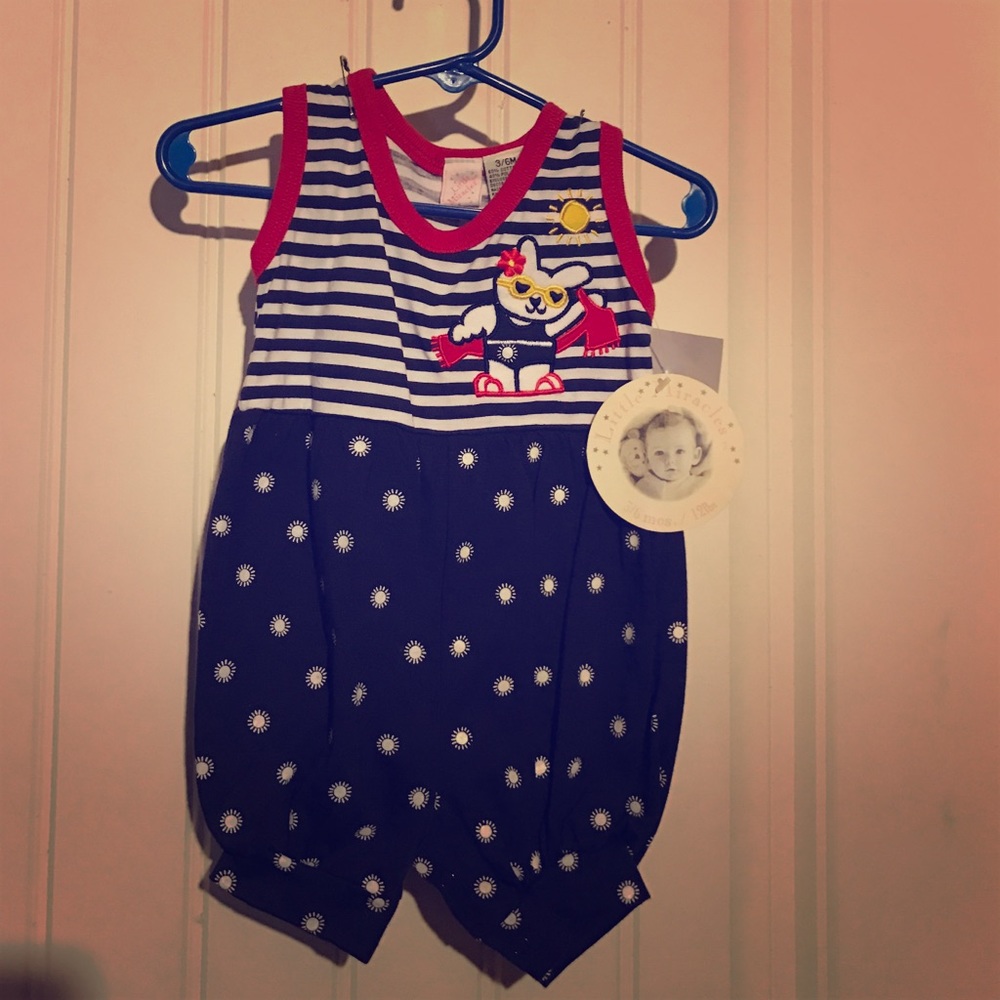 Little Miracles beach romper 3-6 months NWT