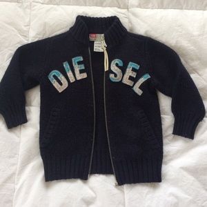 Diesel Zip sweater. Wool blend. 18months