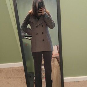 Gray peacoat