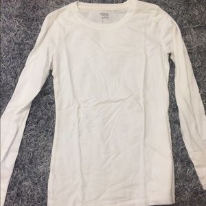 White Long Sleeved Top