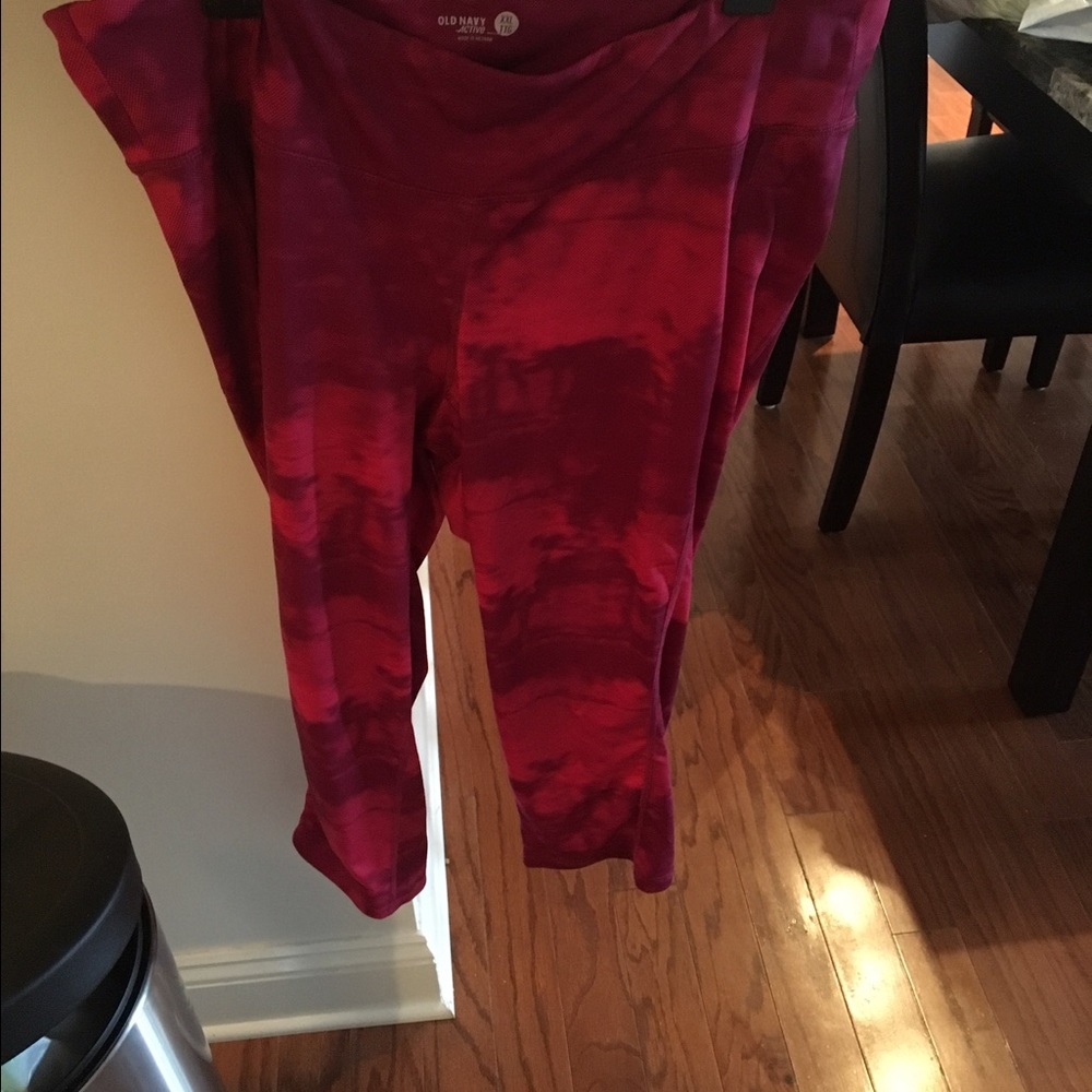 Red workout pants