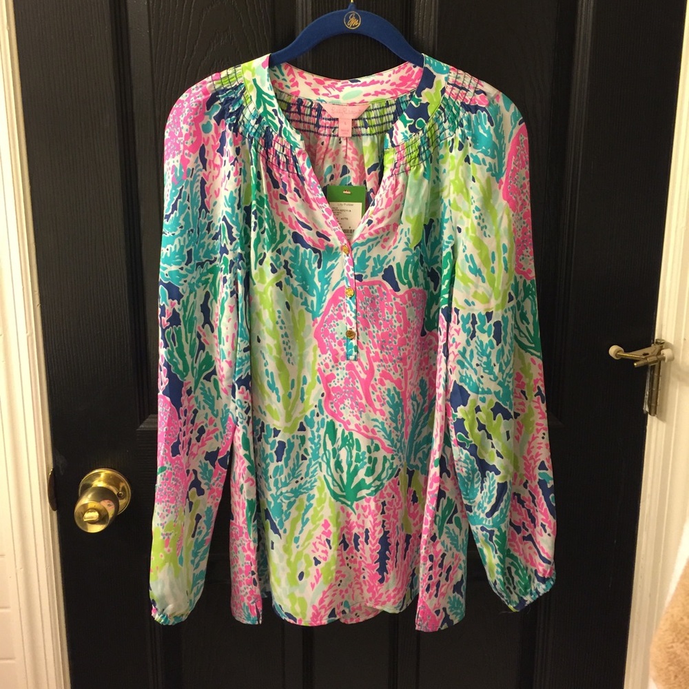 NWT-Lilly Pulitzer "Let's Cha Cha" Elsa Blouse