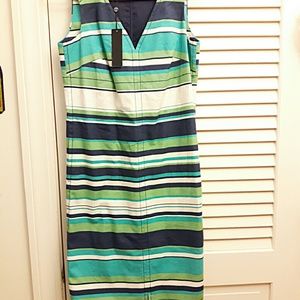Talbot's ribbon-striped sleeveless dress. New