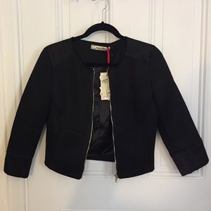 Black zip up cardigan