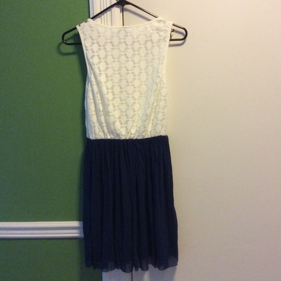 ASOS White lace and blue mini dress - Picture 4 of 4