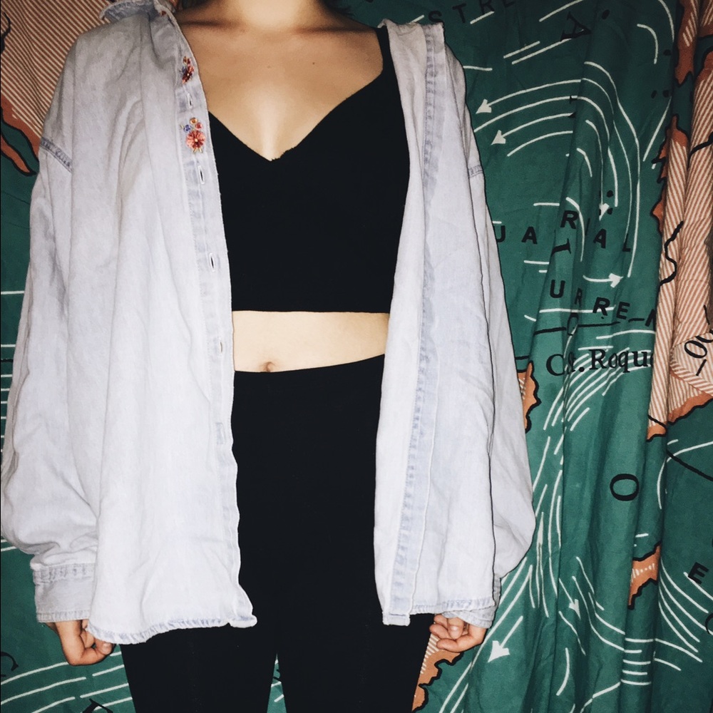 Denim button up