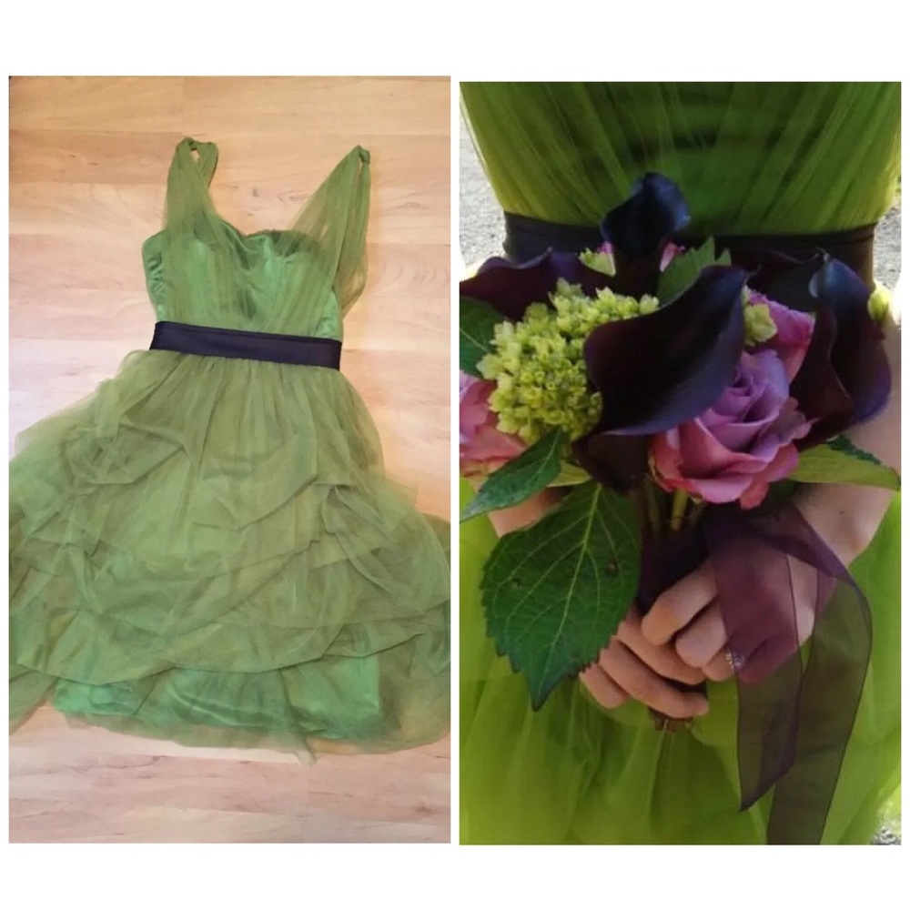 Green bridesmaid wedding dress size large 8-10