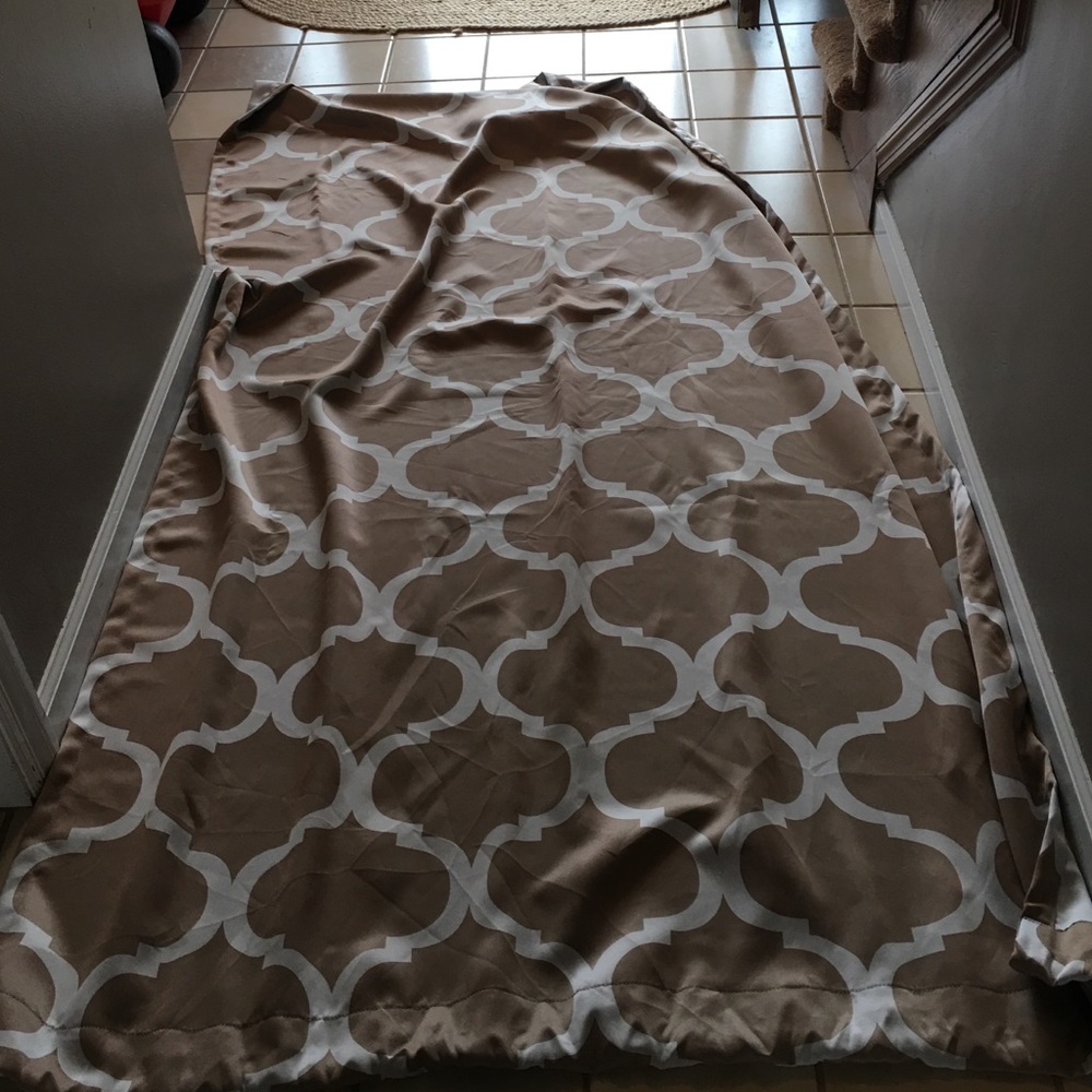 Tan blackout curtains