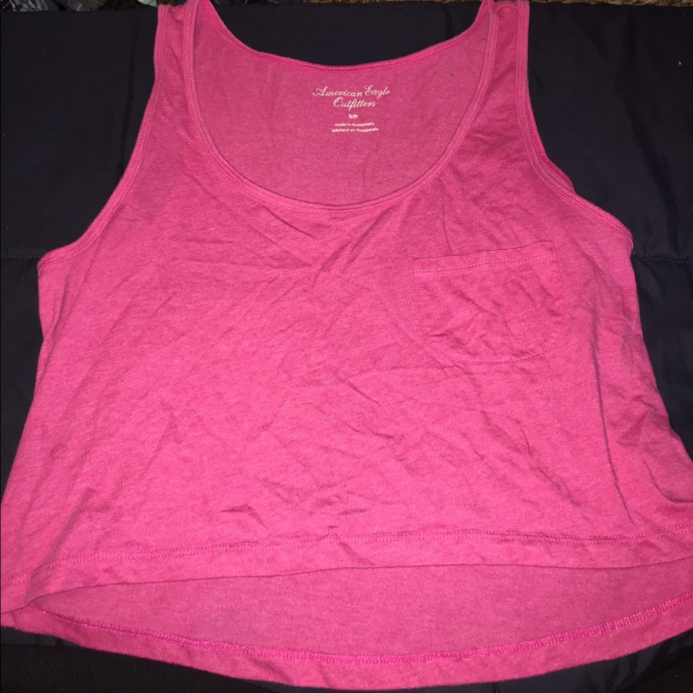 American eagle crop tank top, with pocket size sm