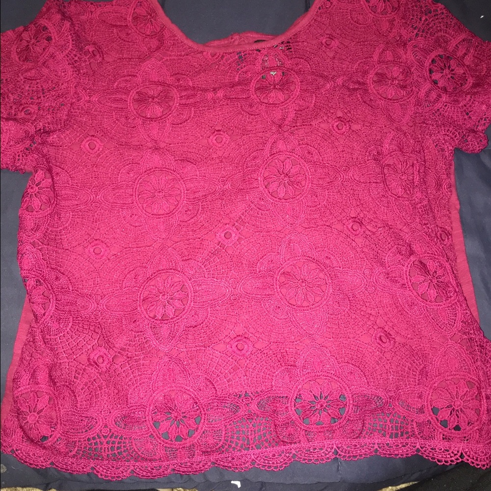 Rue 21 lace in front crop top size small