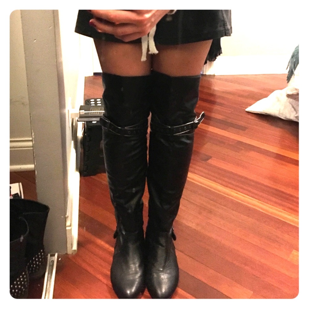 Edgy buckled over the knee boot!