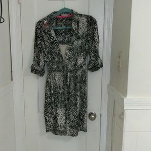 Eliza J snake print shirt dress
