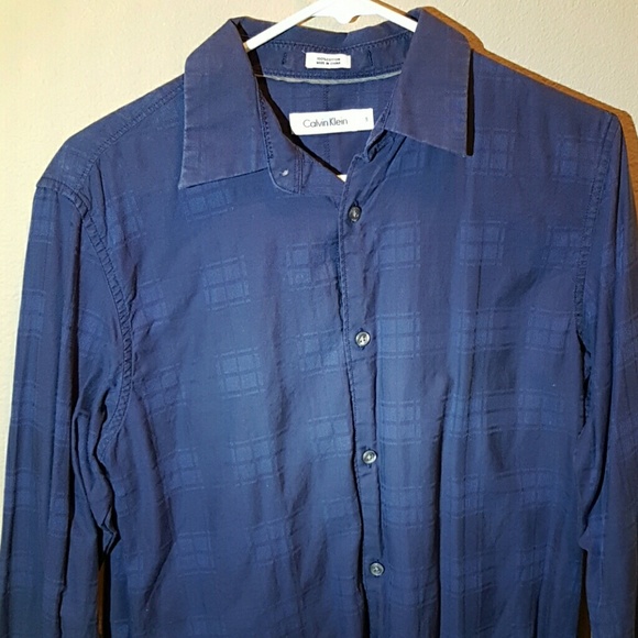 Calvin Klein Blue Button Down Shirt - S - Picture 3 of 4