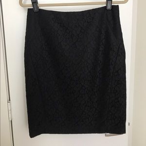 The Limited Black Lace Pencil Skirt