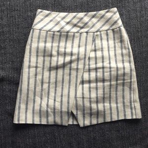J.Crew linen crossover wrap skirt in stripe, s00