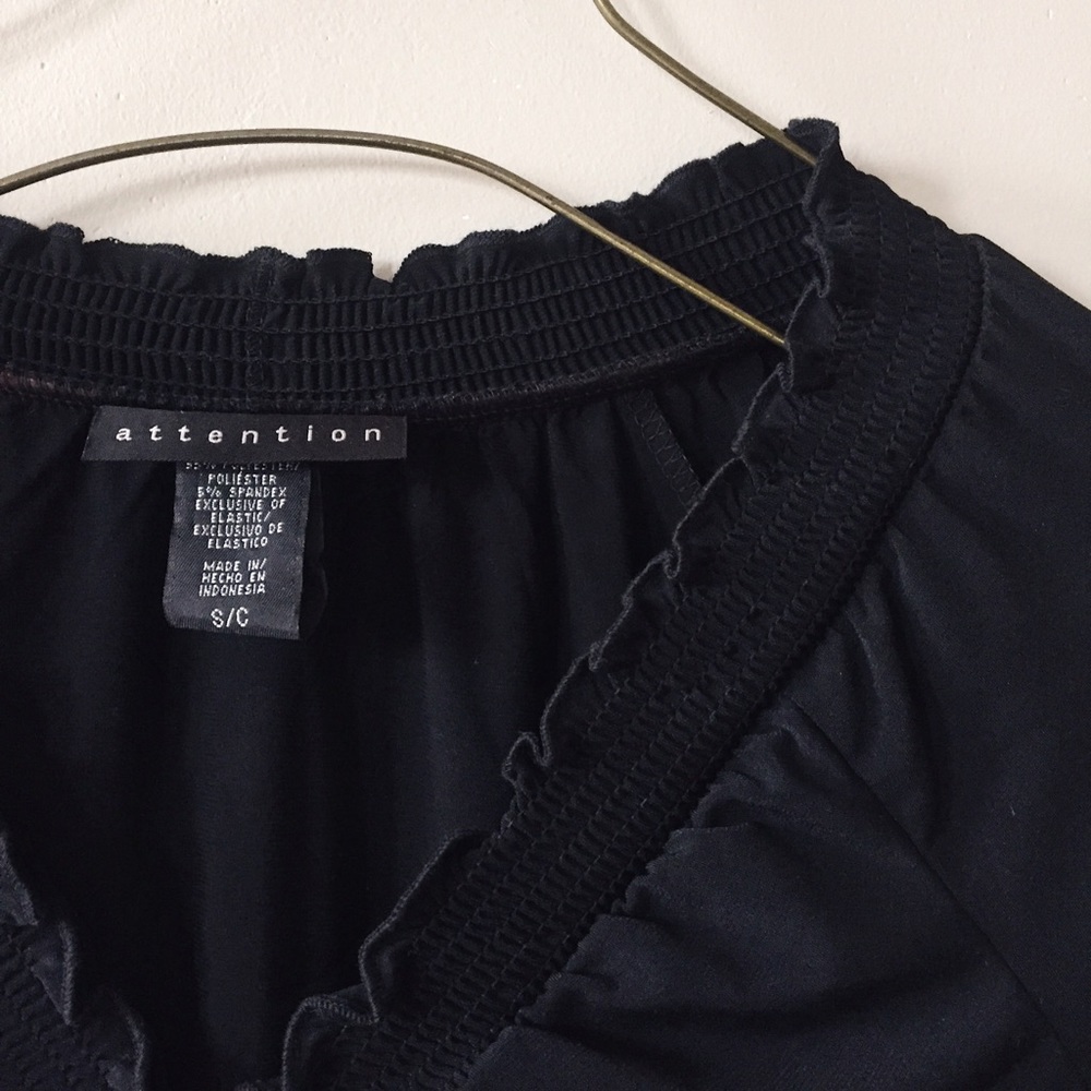 Black Ruffle Blouse - Picture 3 of 3