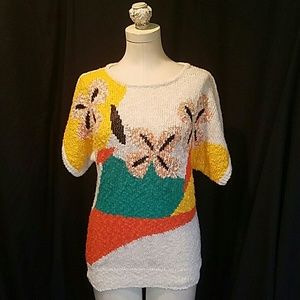 Vintage Colorful Pullover Knit Sweater