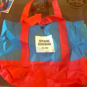 Two-colored Opening Ceremony shopping bag