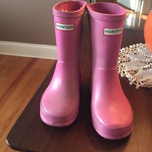 Toddler pink Hunter boots