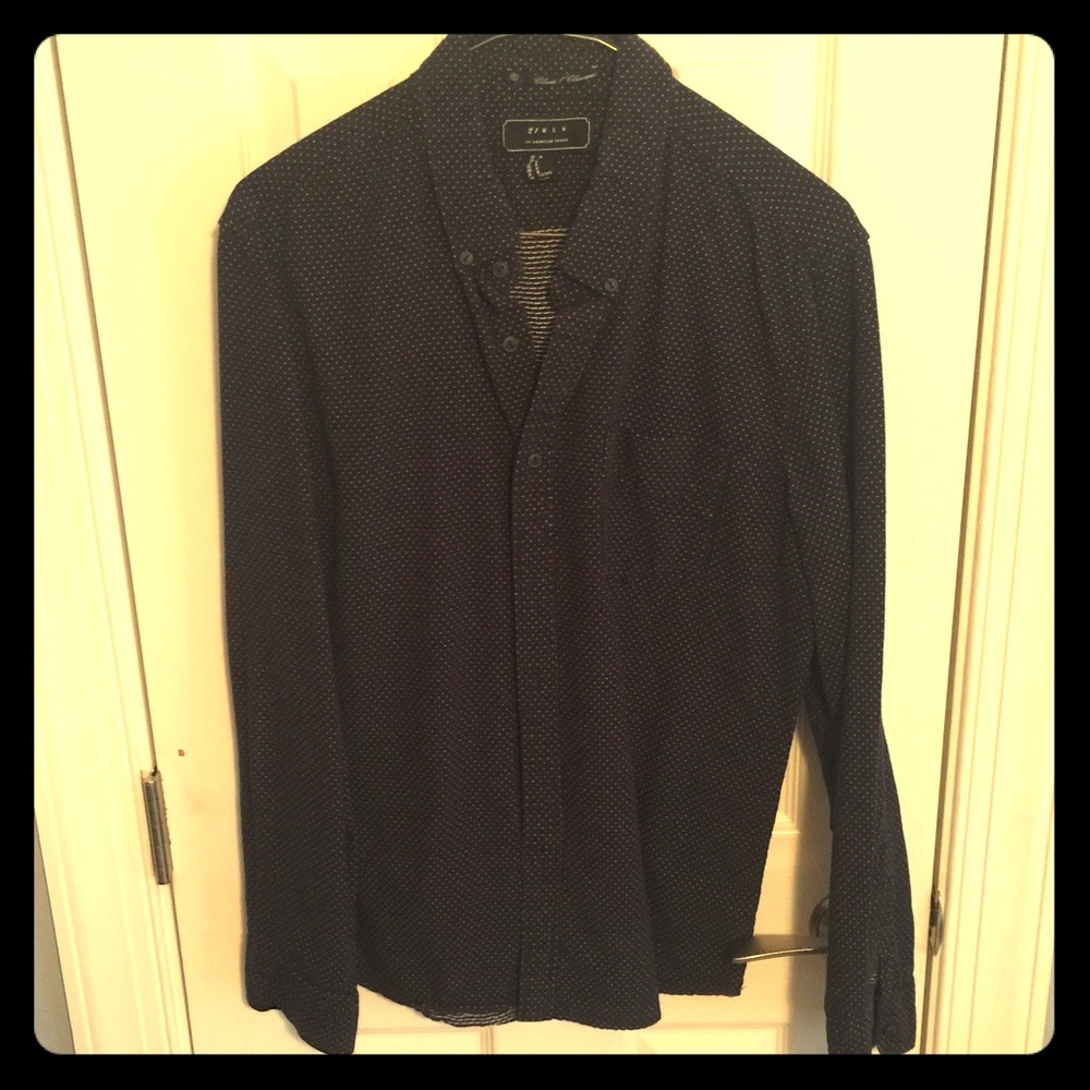 Forever 21 navy button down shirt
