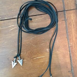 Leather wrap necklace