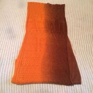 Orange/brown infinity scarf
