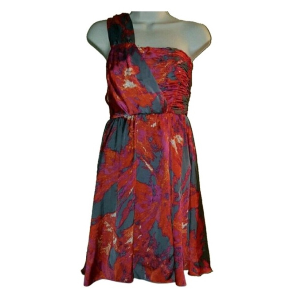 Summery Red One Shoulder Dress