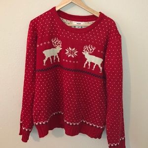 Two holiday sweaters. Fit me and I'm a 14/16