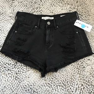 Black High-Rise Shorts