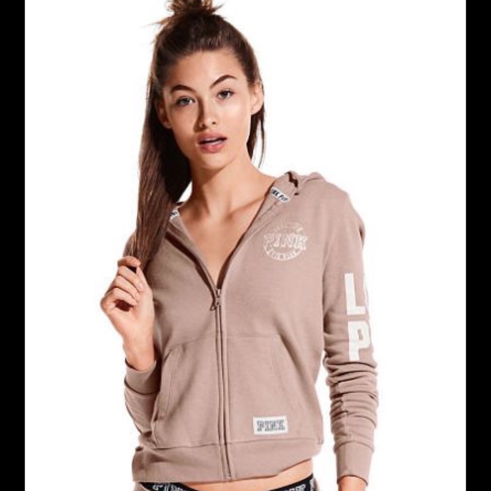 🌸VS Pink Lavender Rain Full zip Hoodie🌸