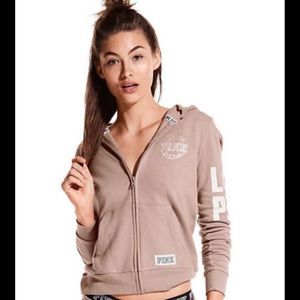 🌸VS Pink Lavender Rain Full zip Hoodie🌸