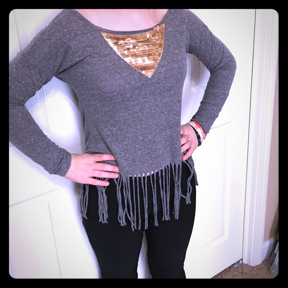 Vintage Havana fringe cropped top!