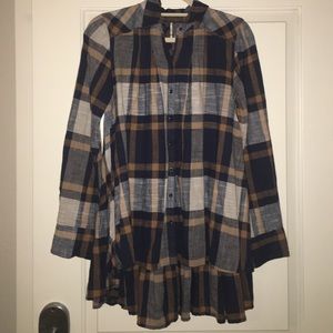 Free People plaid top