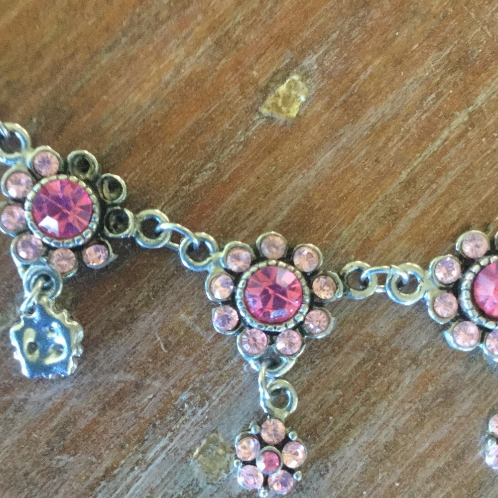 Pink Rhinestone Necklace - Picture 3 of 3