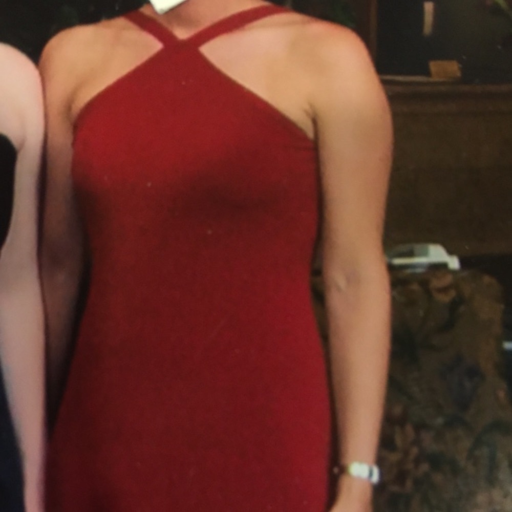 Laundry red long dress