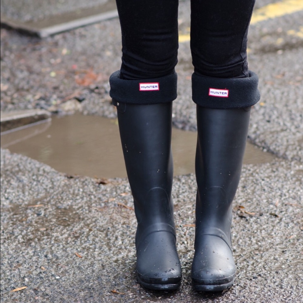Black Hunter boot Welly Sock